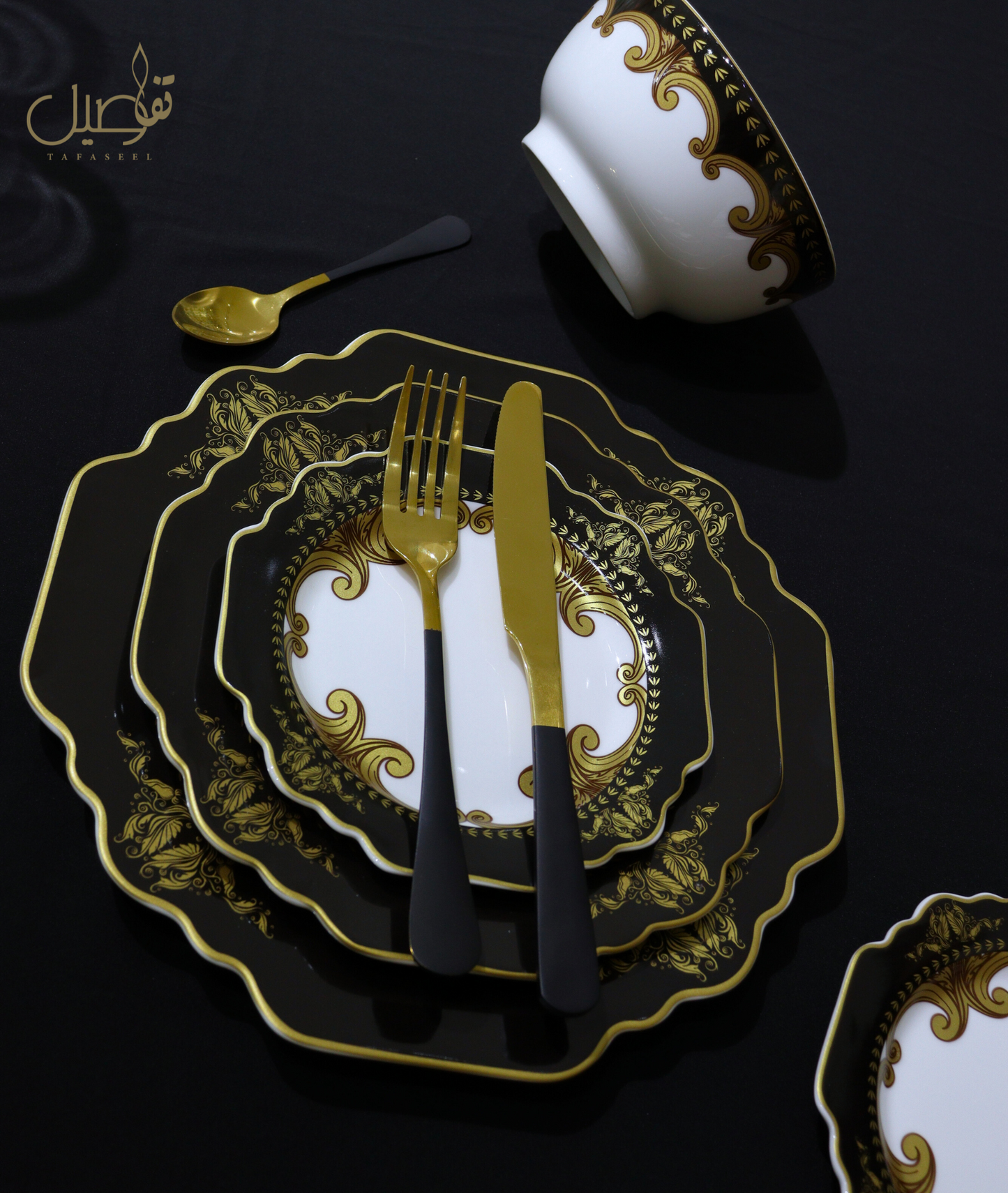 "أضف لمسة من الفخامة إلى مائدتك 🍽️✨"