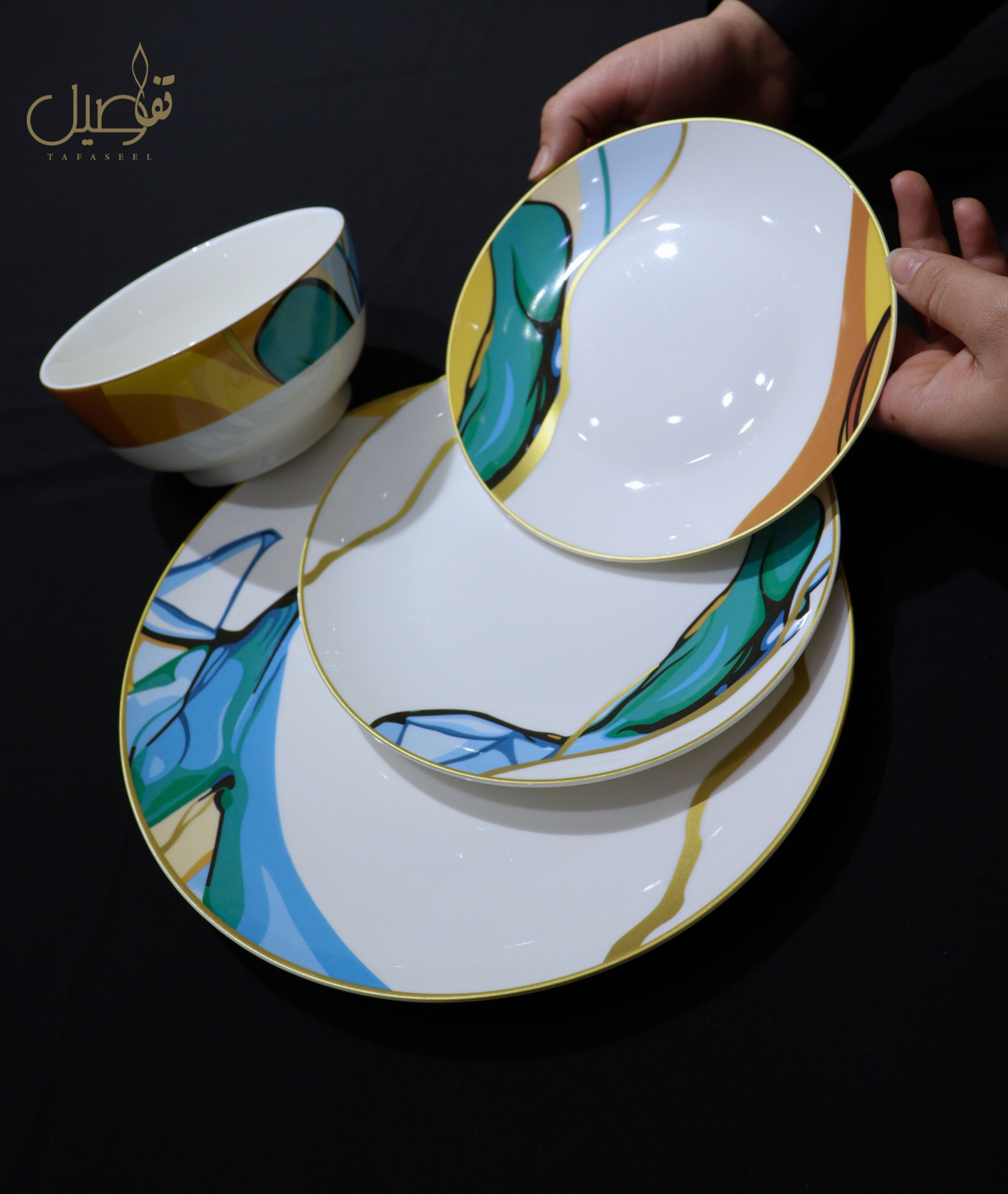 ✨ طقم بـ24 قطعة لخدمة 6 أشخاص – جمال وأناقة على مائدتك! ✨