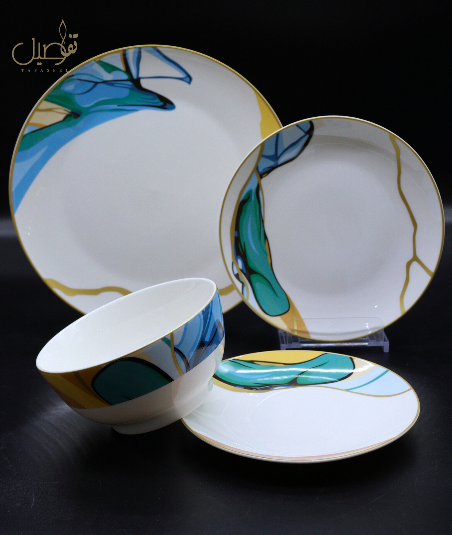 ✨ طقم بـ24 قطعة لخدمة 6 أشخاص – جمال وأناقة على مائدتك! ✨