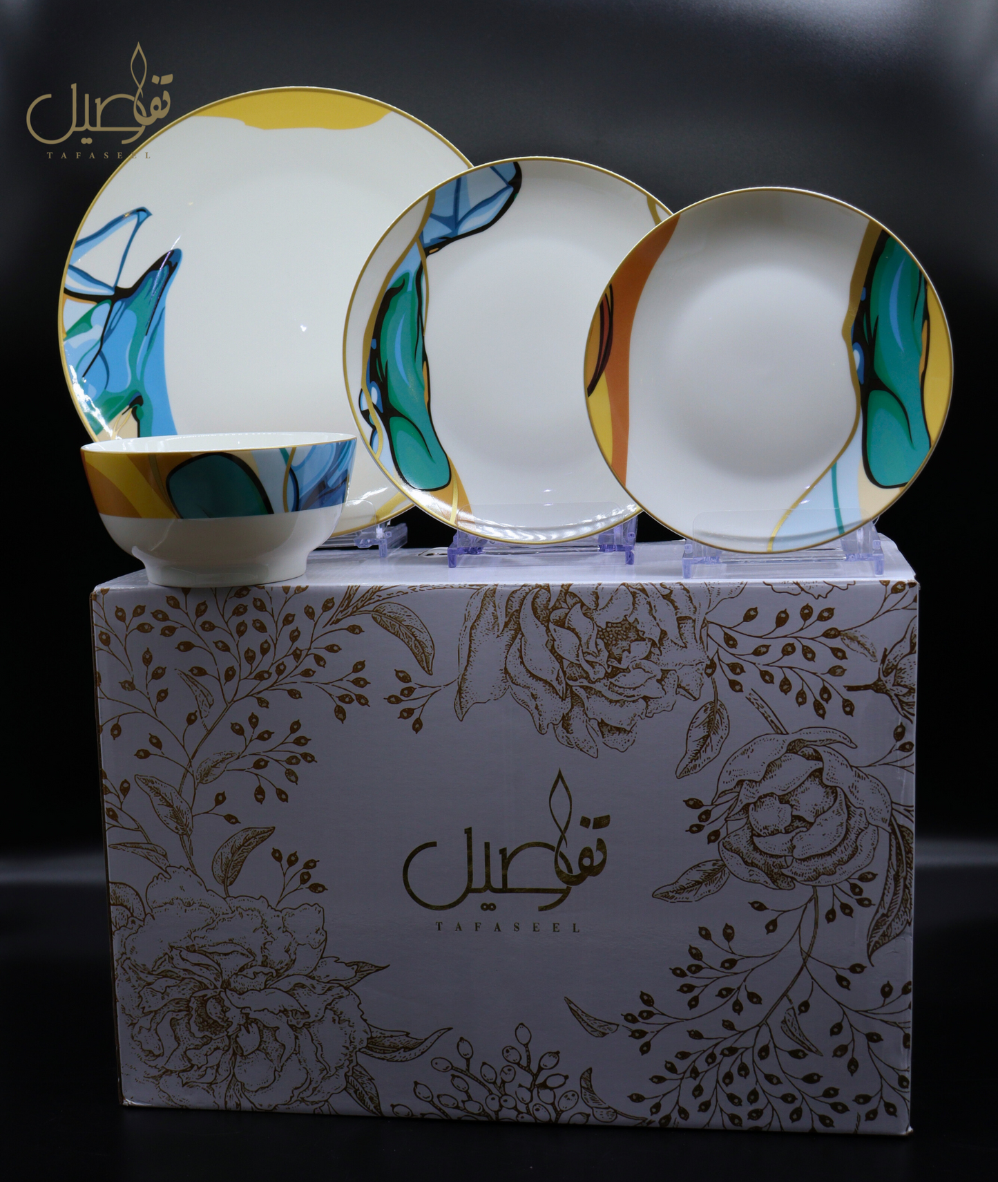 ✨ طقم بـ24 قطعة لخدمة 6 أشخاص – جمال وأناقة على مائدتك! ✨