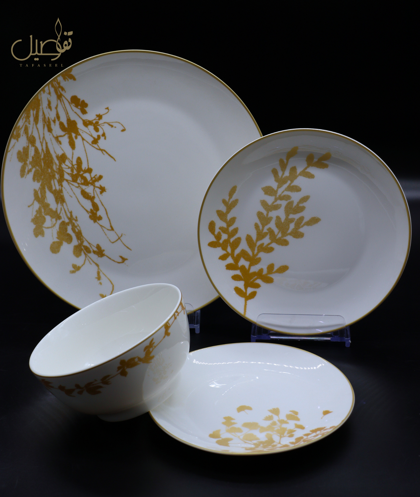 طقم مائدة أبيض فاخر لـ 6 أشخاص – أناقة لا تُقاوَم! ✨