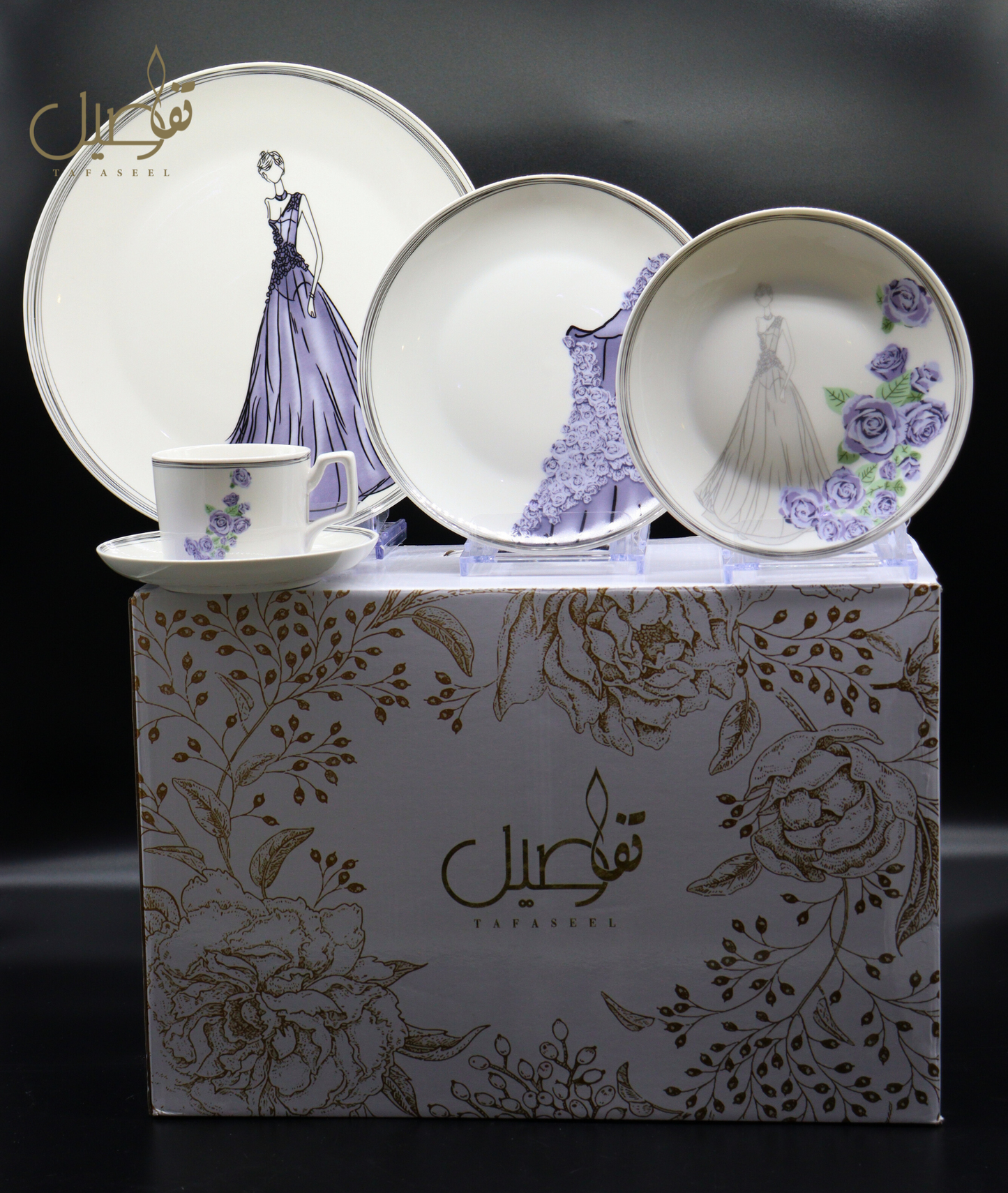 ✨ طقم مائدة فاخر بـ30 قطعة لـ6 أشخاص - جمال وأناقة على طاولتك! ✨