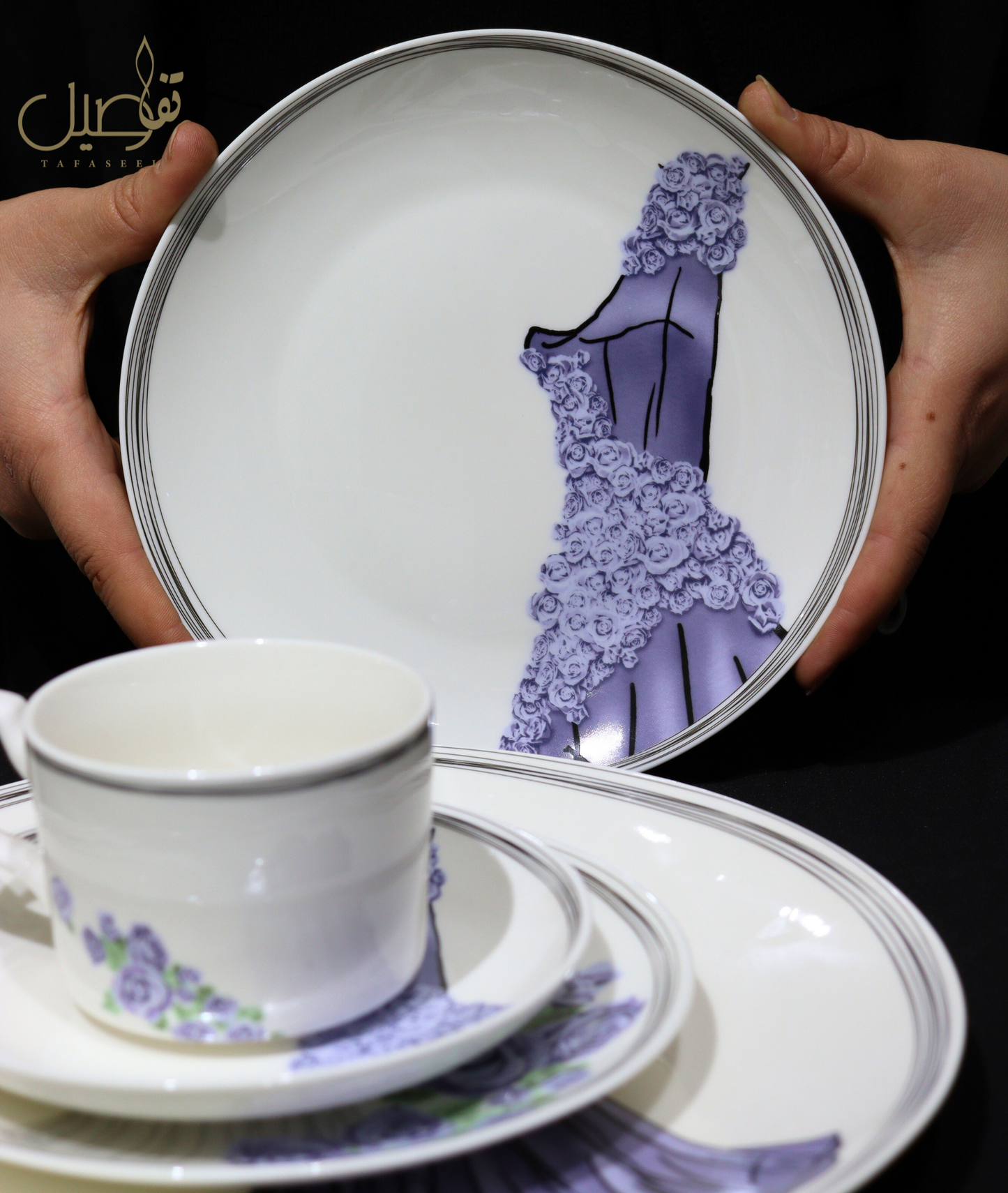 ✨ طقم مائدة فاخر بـ30 قطعة لـ6 أشخاص - جمال وأناقة على طاولتك! ✨