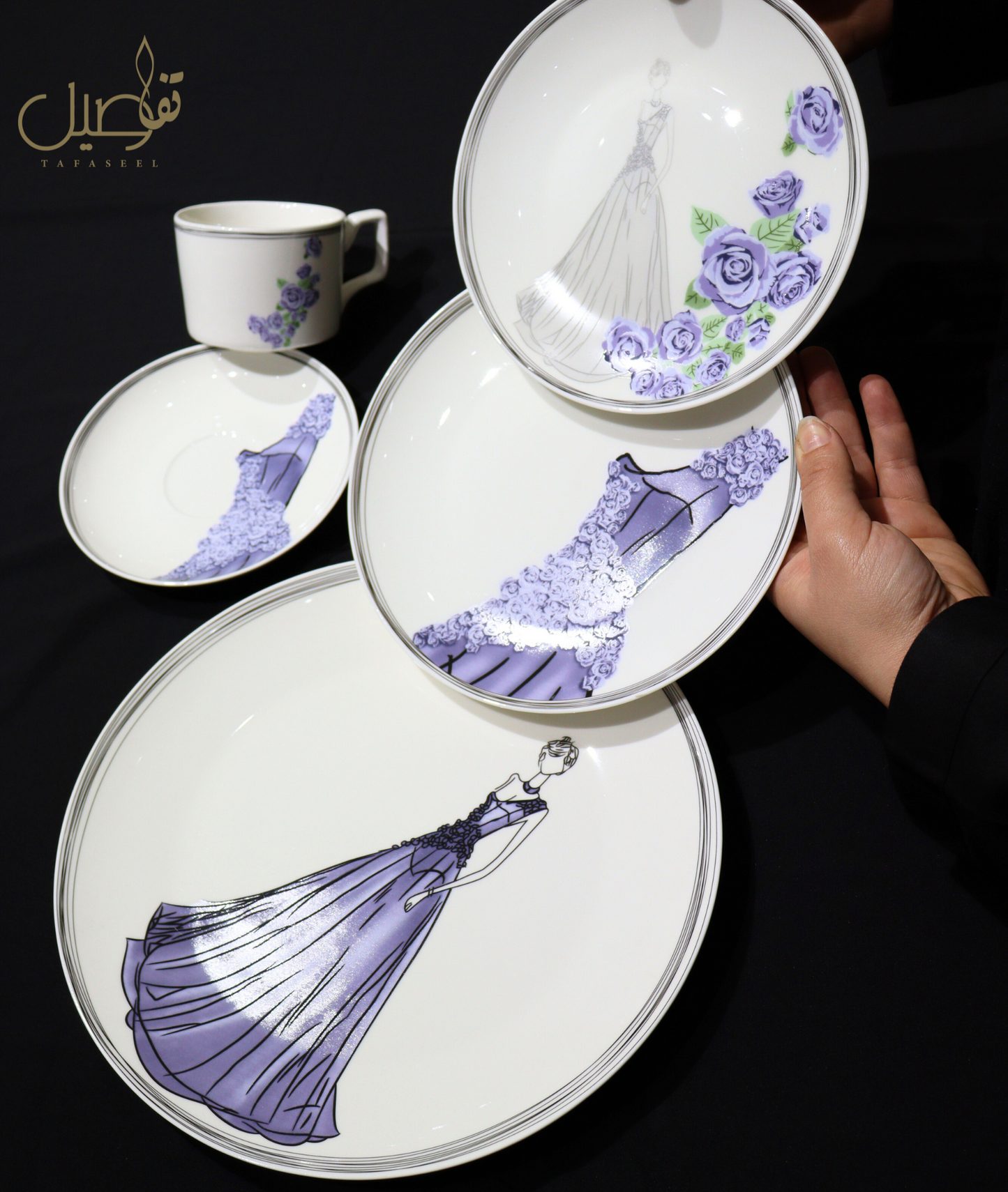 ✨ طقم مائدة فاخر بـ30 قطعة لـ6 أشخاص - جمال وأناقة على طاولتك! ✨