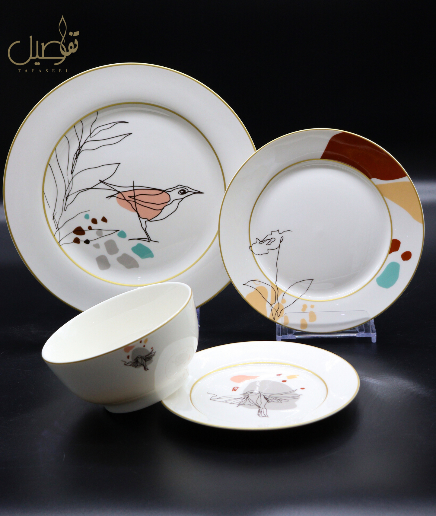 ✨ "طقم الطائر المميز - جمال وأناقة على مائدتك" ✨
