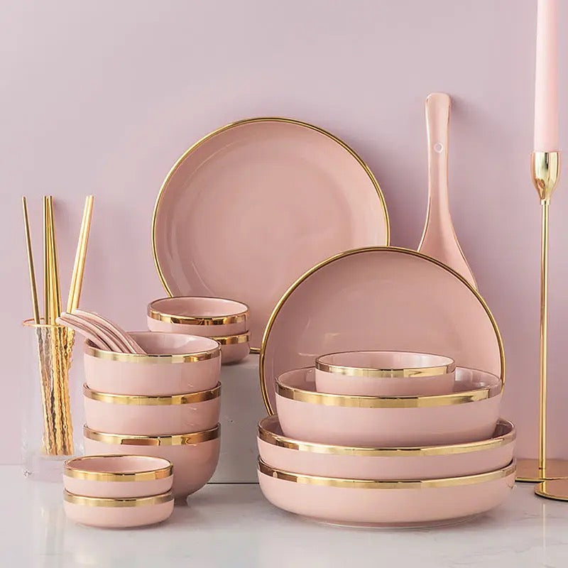 Pack d'assiette Rose
