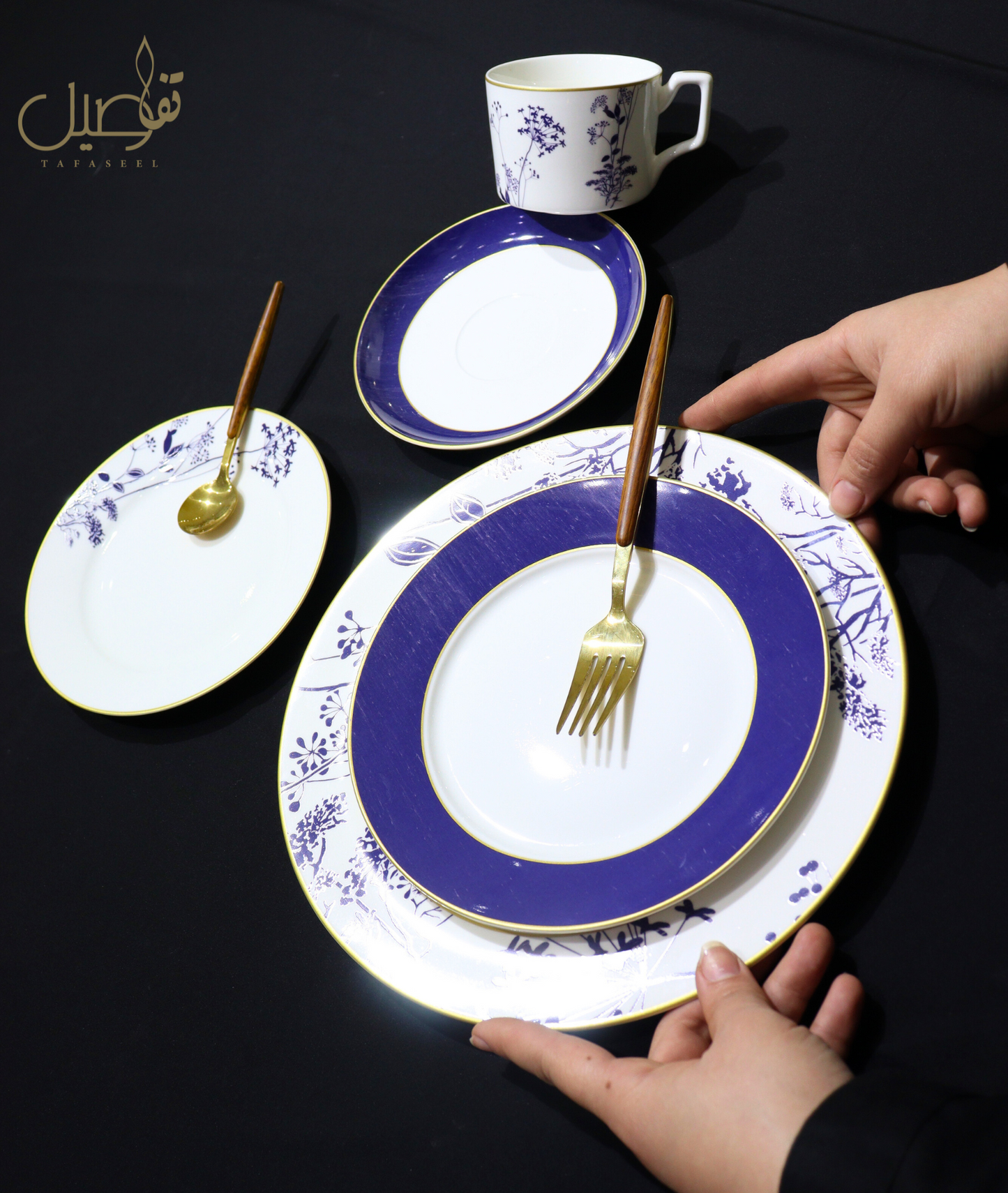 ✨ طقم أزرق فاخر للمناسبات والأيام المميزة! ✨